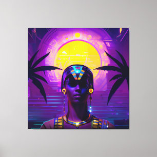 Toile Pharaon Synthwave