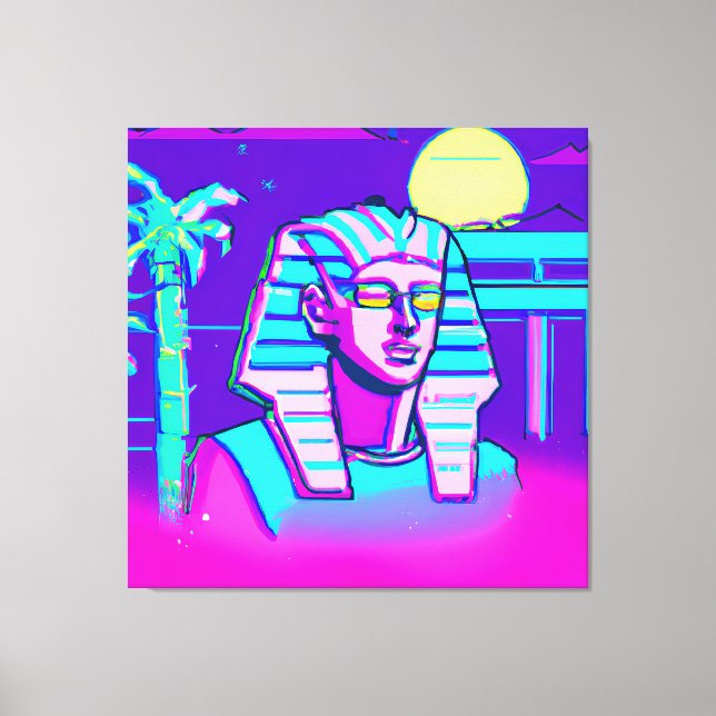 Toile Pharaon Synthwave (Recto)