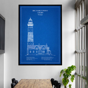 Toile Phare de Big Sable Point - Michigan - AD