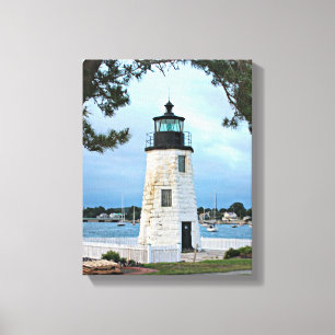 Toile Phare de Goat Island, Rhode Island