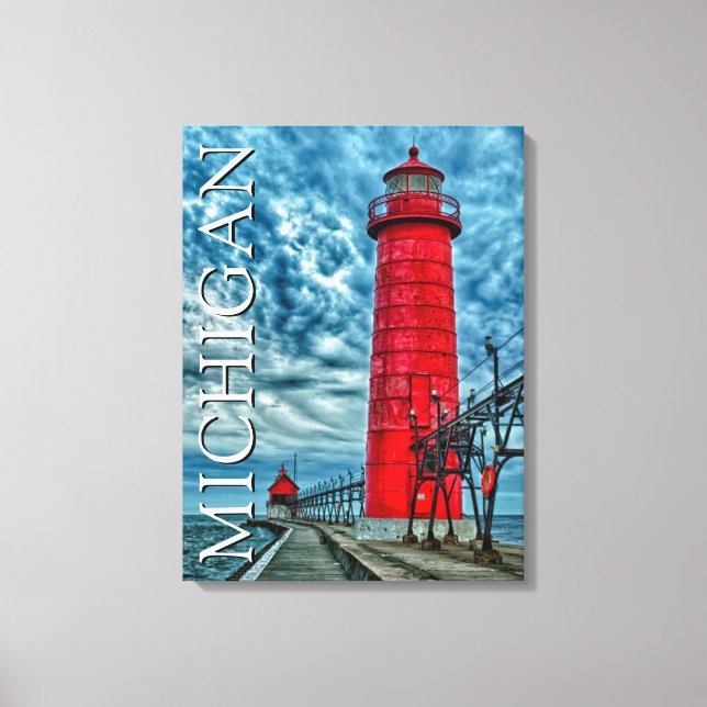 Toile Phare de Grand Haven | Michigan (Recto)