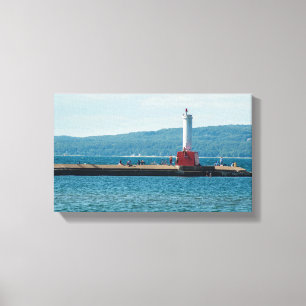 Toile Phare de Petoskey Pierhead, Petoskey, Michigan