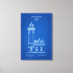 Toile Phare de Point Wilson - Washington – AD
