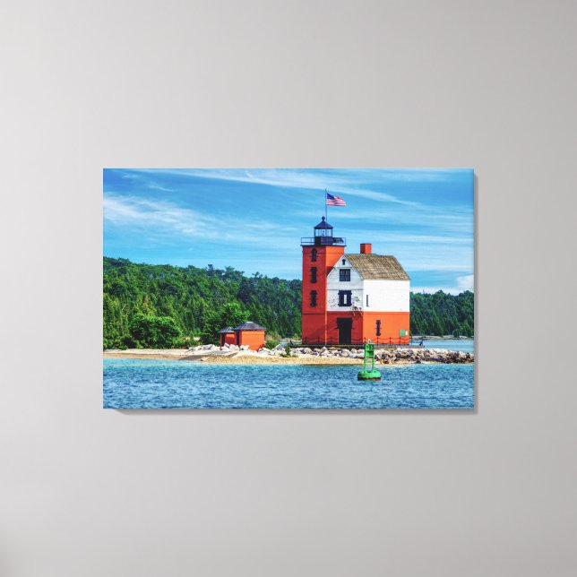 Toile Phare de Round Island (Recto)