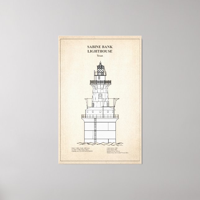 Toile Phare de Sabine Bank - Texas - SBD (Recto)