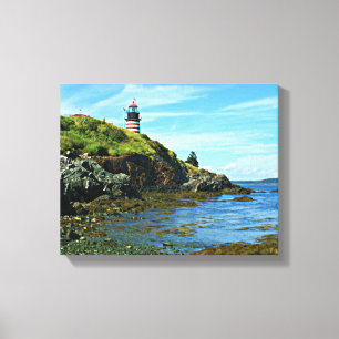 Toile Phare de West Quoddy Head, Maine