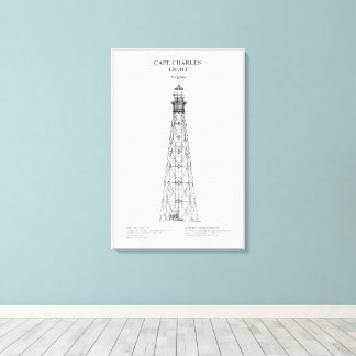 Toile Phare du cap Charles - Virginie - BD