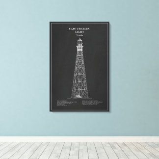 Toile Phare du cap Charles - Virginie - PD
