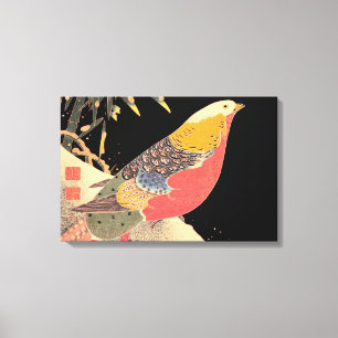 Toile Phéasant d'or dans l'art ornithologique Snow Itô J