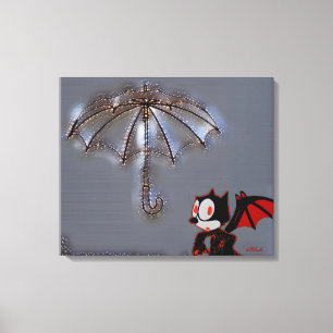 Toile Phelix la Chauve-Souris et Son Parapluie Magique