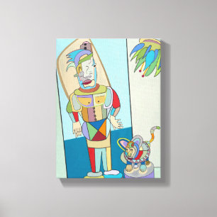 Toile "Philippin et chat" par Ruchell Alexandre