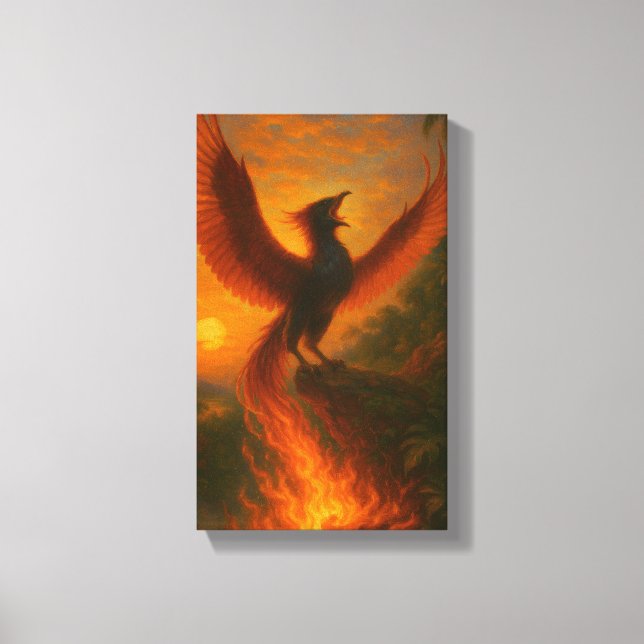 Toile Phoenix Rising — Signature Acrylic | Orrin Studios (Recto)