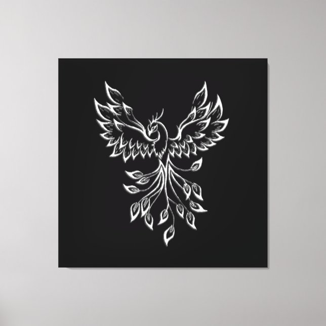 Toile Phoenix se lève sur le noir (Recto)