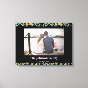 Toile Photo Botanique Personnalisée mariage