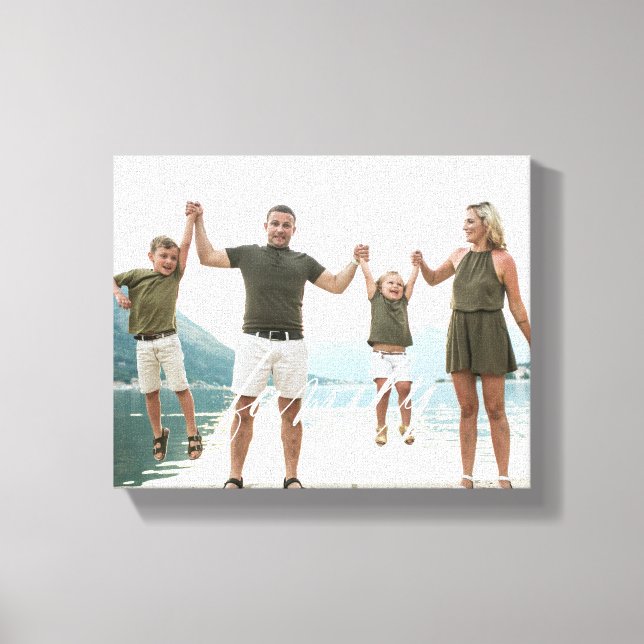 Toile photo cadeau de couverture blanche de la fam (Recto)