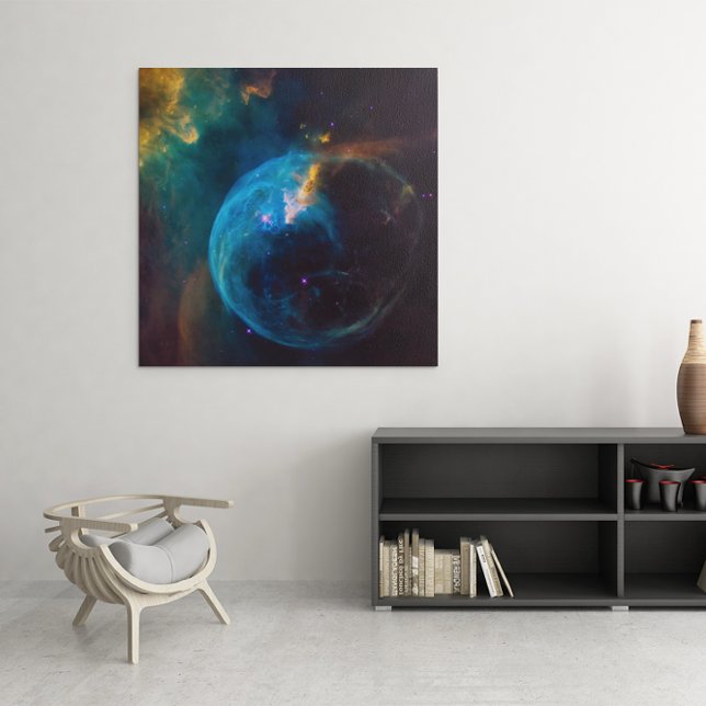 Toile Photo céleste Turquoise et la bulle Aqua Nebula (Créateur téléchargé)