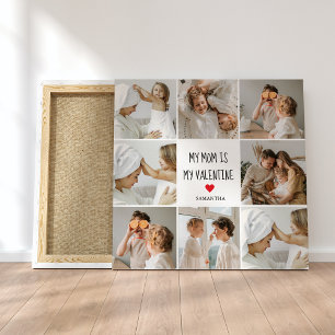 Toile Photo Collage   Ma mère est mon cadeau Valentine
