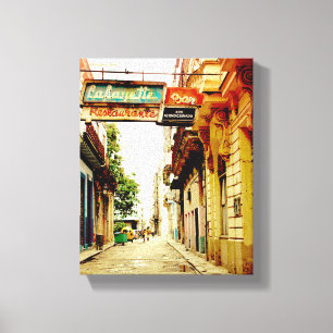 Toile Photo cubaine de la Vieille Havane   Lafayette  