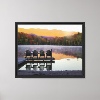 Toile Photo d'automne du lac Heart ADK