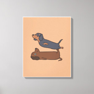 Toile Photo de chien de saucisse   Charmant chien