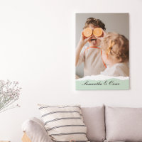 Photo de famille moderne et nom personnalisé Monna