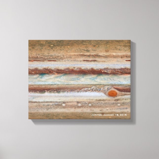 Toile Photo de gros plan de Jupiter Red Spot (Recto)