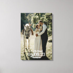 Toile Photo de la date de mariage de M. et Mme White Twi