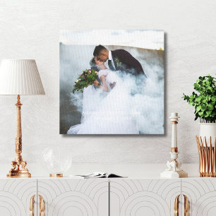 Toile Photo de mariage Cadeau personnalisé Noms Date 