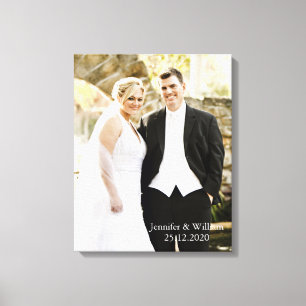Toile Photo de Mariage Customisé personnalisé