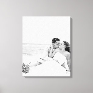 Toile Photo de mariage personnalisée et paroles Canvas A