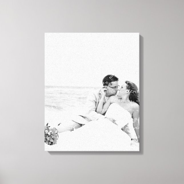 Toile Photo de mariage personnalisée et paroles Canvas A (Recto)