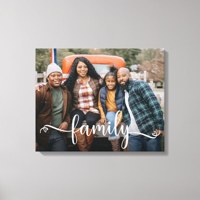 Toile Photo de script de famille (Recto)