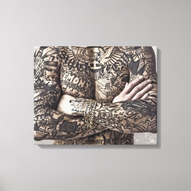 Toile Photo de tatouage corporel masculin (Recto)