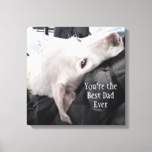 Toile Photo du meilleur papa de chien mignon