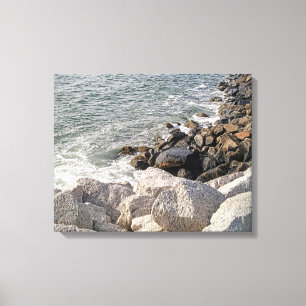Toile Photo du rivage rocheux de l'océan Atlantique
