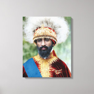 Toile Photo du roi Haile Selassie d'Ethiopie