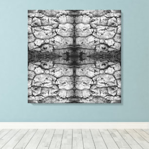 Toile Photo en noir et blanc de l'écorce d'un arbre, gro