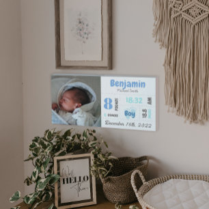 Toile Photo Faire-part de naissance famille