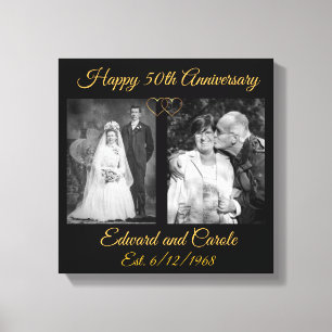 Toile Photo Mariage vintage et moderne 50e anniversaire