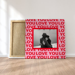 Toile Photo moderne   Red & Pink Love You Valentines Cad