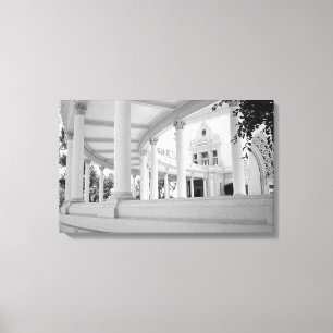 Toile Photo noire et blanche de colonnade vintage