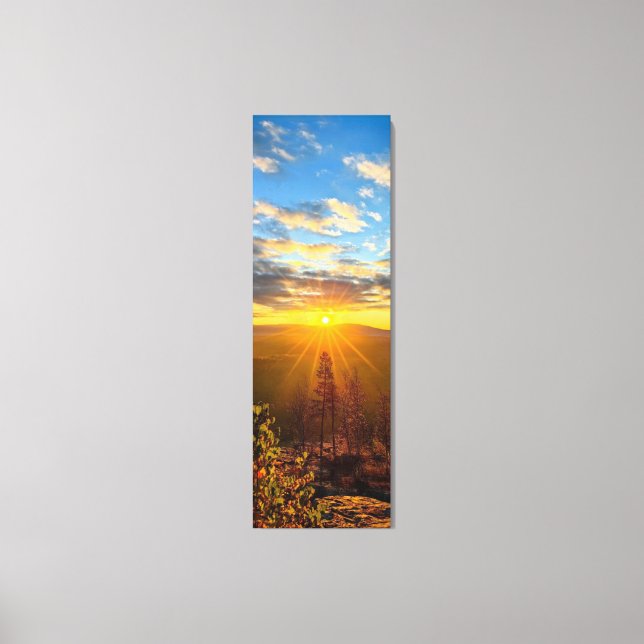 Toile photo of a mountainous autumn forest, mountains, p (Recto)