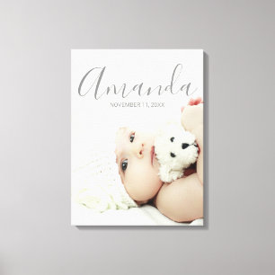 Toile Photo personnalisée avec nom et texte personnalisé