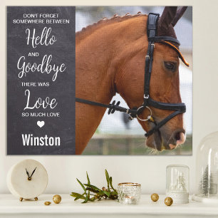 Toile Photo personnalisée Cheval Hello Pet Memorial Favo