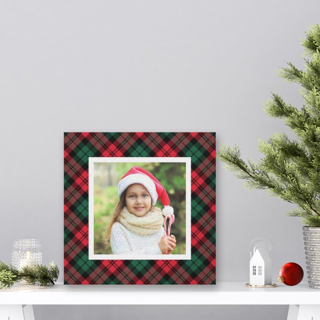 Toile Photo personnalisée de Noël rouge et vert (Créateur téléchargé)