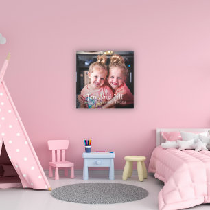 Toile Photo personnalisée en font des soeurs jumelles un