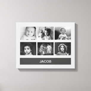 Toile Photo personnalisée en noir et blanc - personnalis