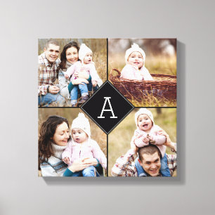 Toile photo personnalisée Monogramme Diamant
