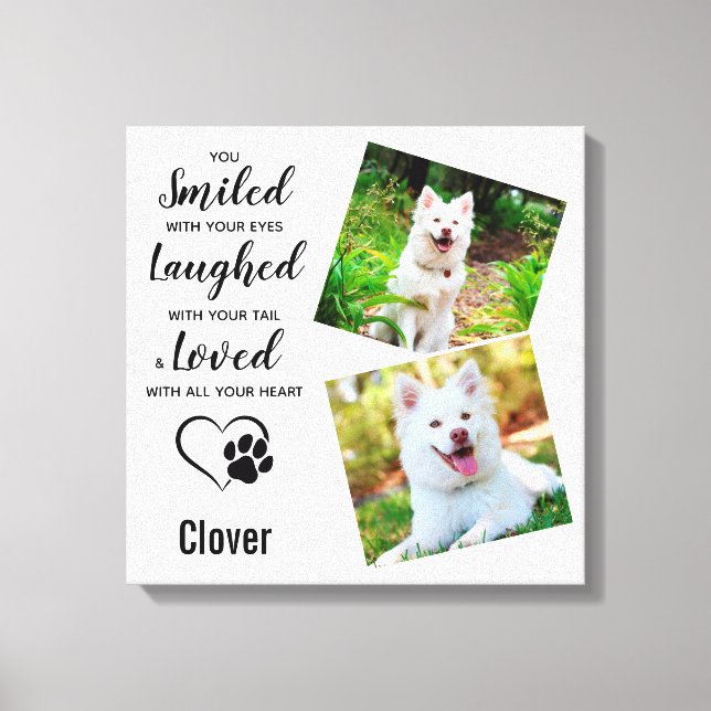 Toile Photo Pet Dog Memorial Chien (Recto)