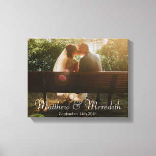 Toile Photo simple moderne Mariage ou anniversaire